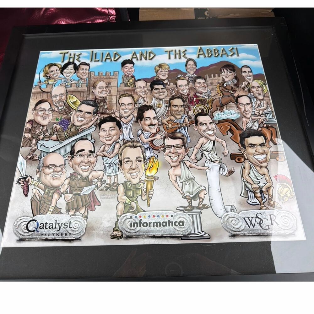 2015 Informatica $5.3B Buyout Jeff Mandell Print Qatalyst WSGR Caricature Abbasi